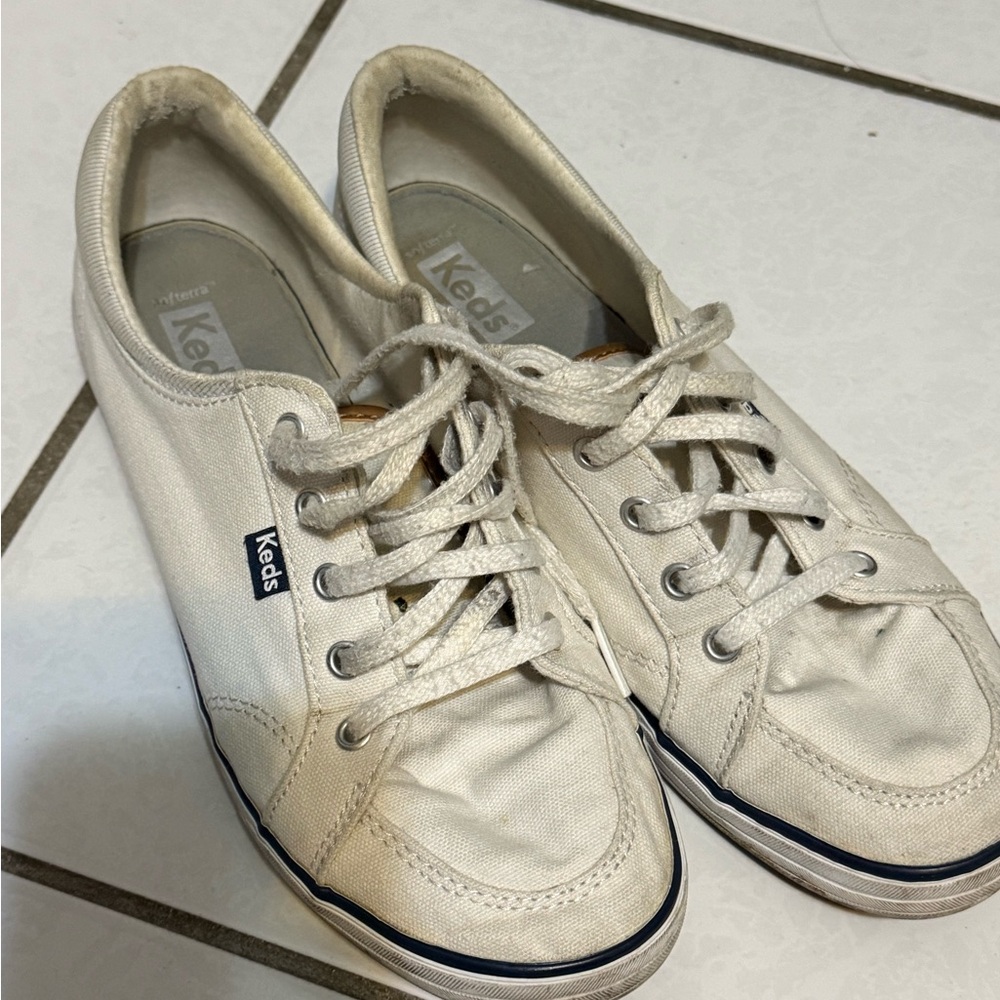 Keds White Canvas Sneakers worn